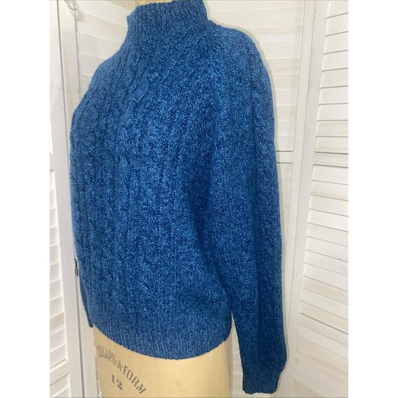 Vintage 90s Partners Mervyns Women’s Blue Long Sleeve Acrylic Sweater Large - Picture 6 of 8